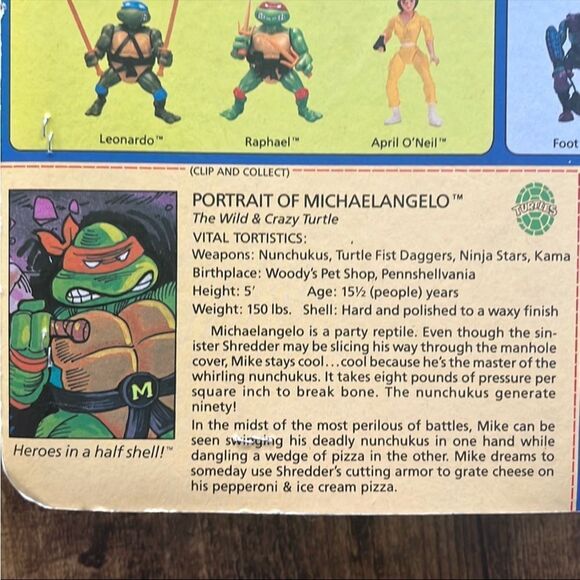 1988 Teenage Mutant Ninja Turtles Action Figure - Vintage Green - Picture 6 of 6